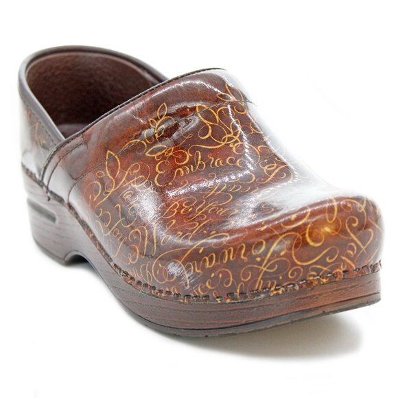 Dansko Shoes - Dansko 20th Anniversary Limited Edition Brown Leather Clogs:Size:US6.5-7/EU40